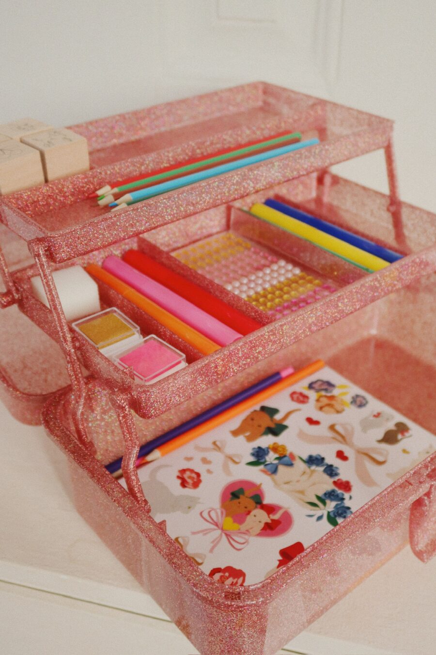 Konges Slojd Zestaw Kreatywny Caddy Glitter Rose - obrazek 3