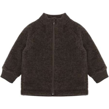 Mikk-Line Kurtka Wełniana Merino Baby Dark Brown Melange
