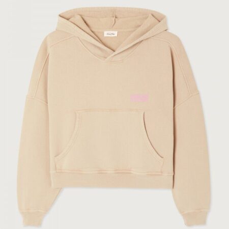 American Vintage Bluza Z Kapturem Hoodie Plizzy Dune Vintage