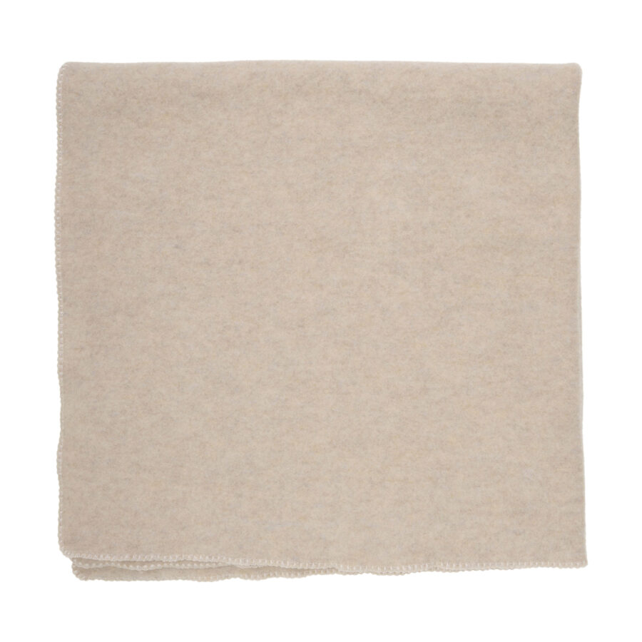 Huttelihut Wełniany Kocyk Merino 85cmx85xm Camel Melange - obrazek 2
