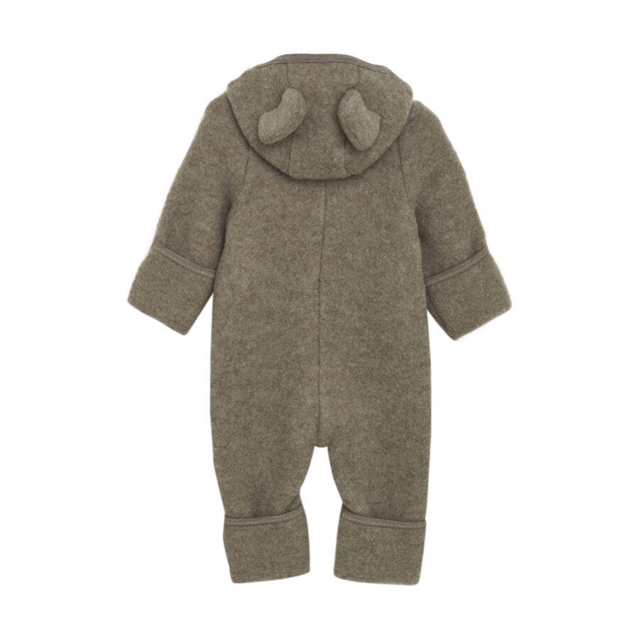 Huttelihut Kombinezon Wełniany Merino Pram Suit Ears Savannah Melange - obrazek 2