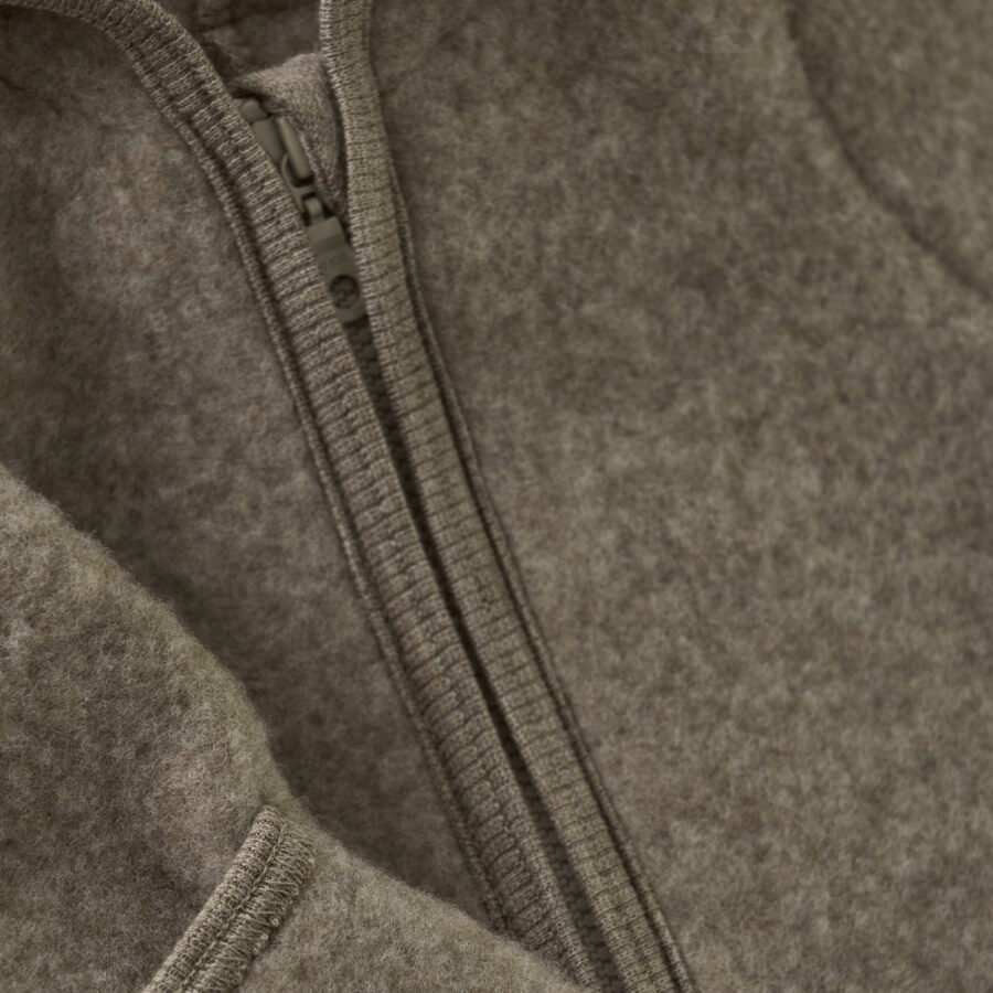 Huttelihut Kombinezon Wełniany Merino Pram Suit Ears Savannah Melange - obrazek 3