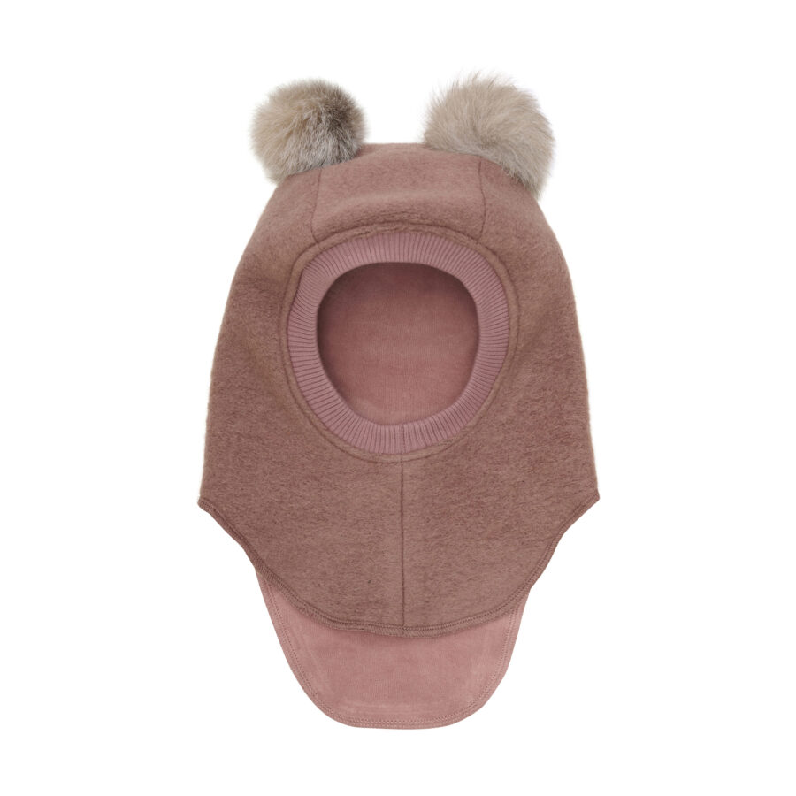 Huttelihut Kominiarka Wełniana Alpaca Pompoms Burlwood