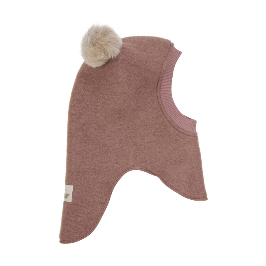 Huttelihut Kominiarka Wełniana Alpaca Pompoms Burlwood - obrazek 2