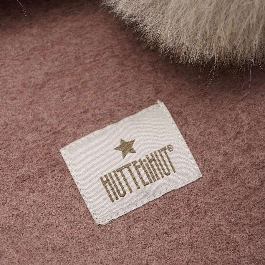 Huttelihut Kominiarka Wełniana Alpaca Pompoms Burlwood - obrazek 3