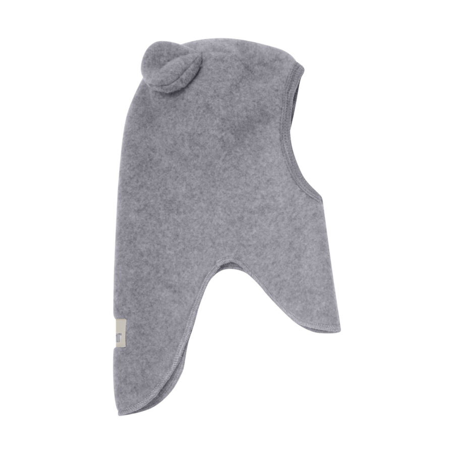 Huttelihut Kominiarka Ears Wool Fleece Merino Medium Grey Melange - obrazek 2