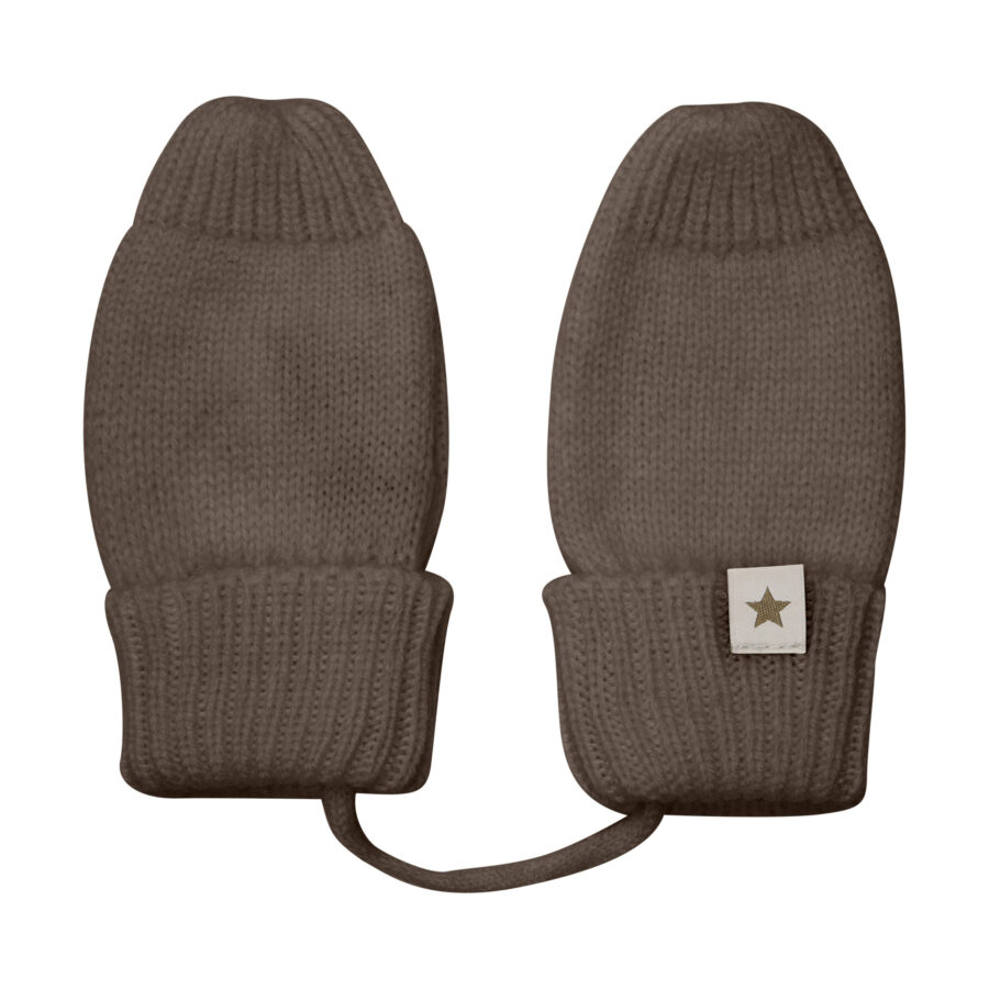 Huttelihut Rękawiczki Jednopalczaste Merino Brown Melange