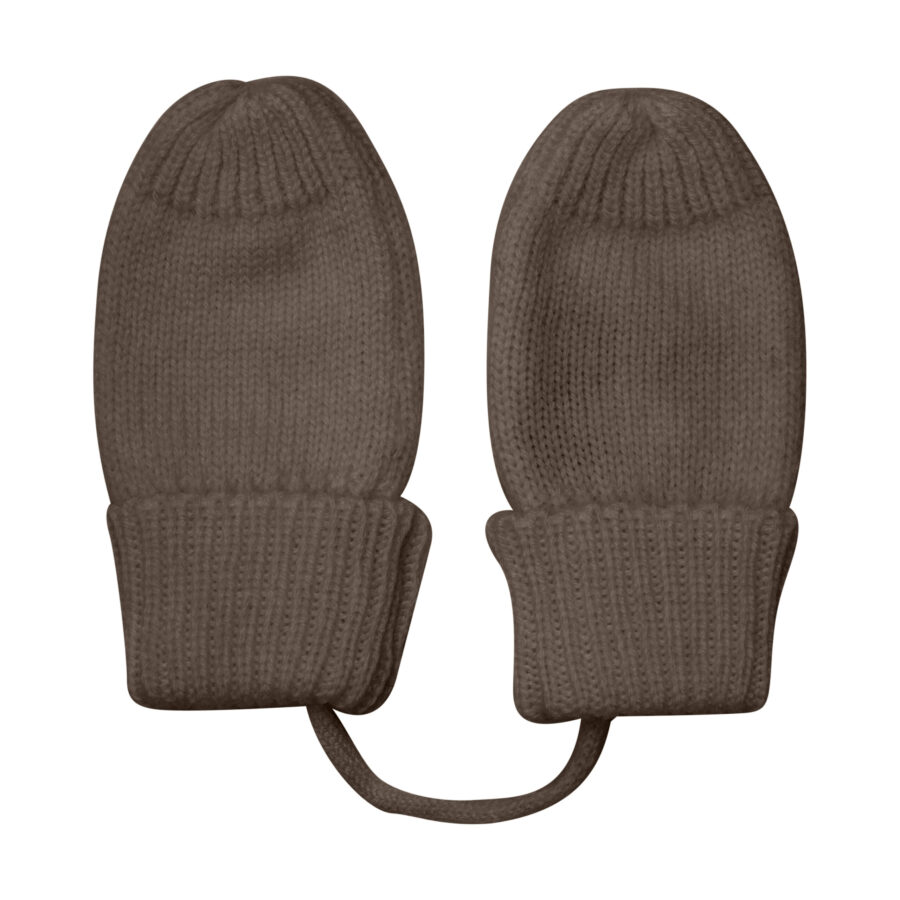 Huttelihut Rękawiczki Jednopalczaste Merino Brown Melange - obrazek 2