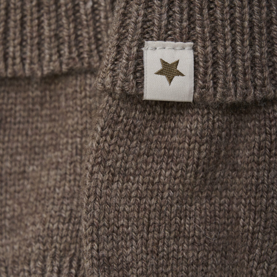 Huttelihut Rękawiczki Jednopalczaste Merino Brown Melange - obrazek 3