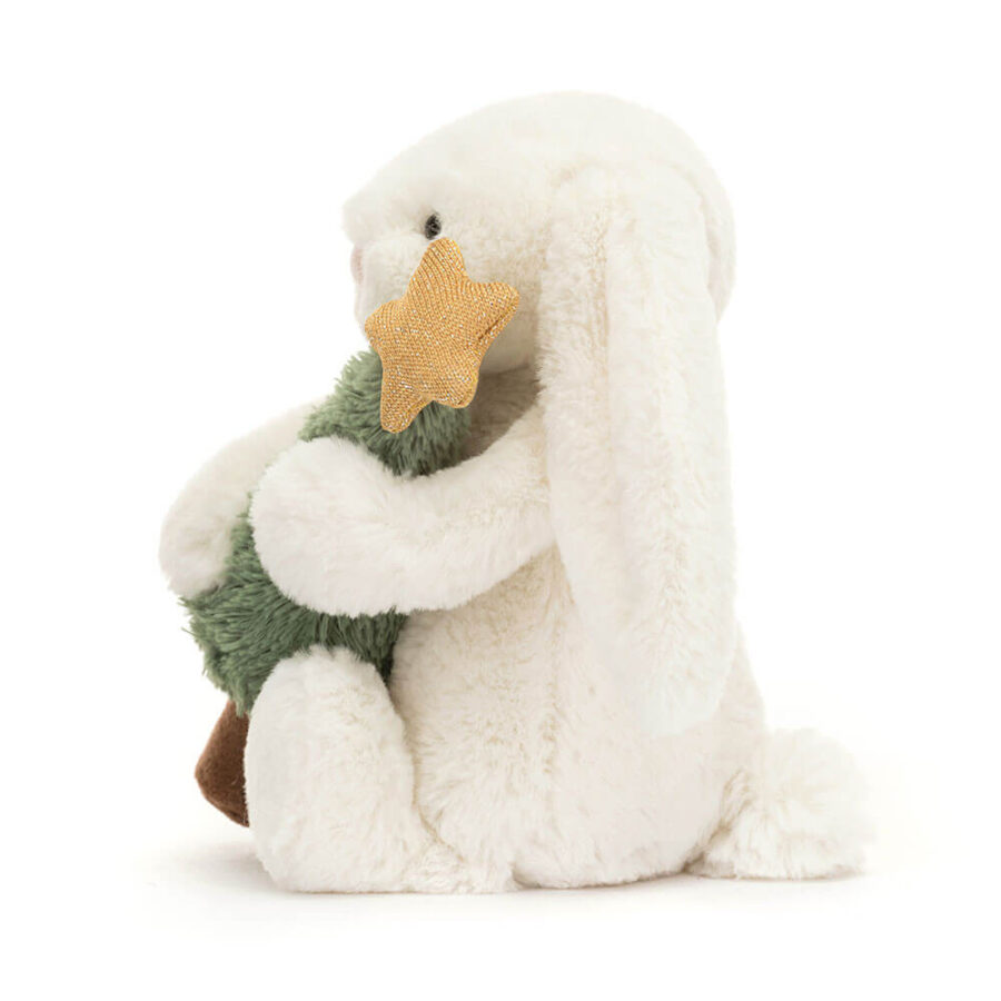 Jellycat Wesoły Króliczek z Choinką 18 cm - obrazek 2