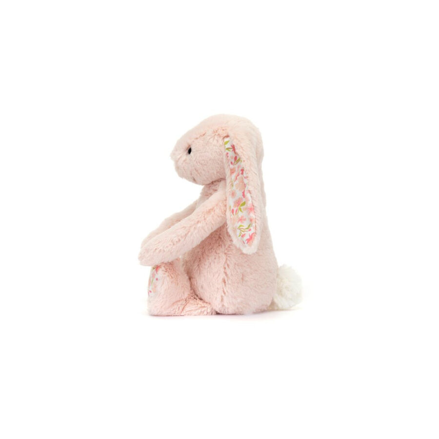 Jellycat Króliczek z Kwiecistymi Uszami Pudrowy Róż „Cherry” 18 cm - obrazek 2
