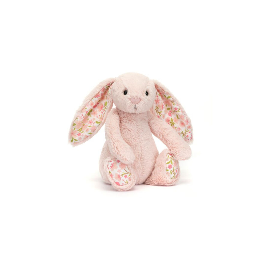 Jellycat Króliczek z Kwiecistymi Uszami Pudrowy Róż „Cherry” 18 cm