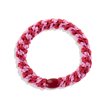 KKNEKKI Gumka Do Włosów Hair Tie Red-Bubblegum Stripe