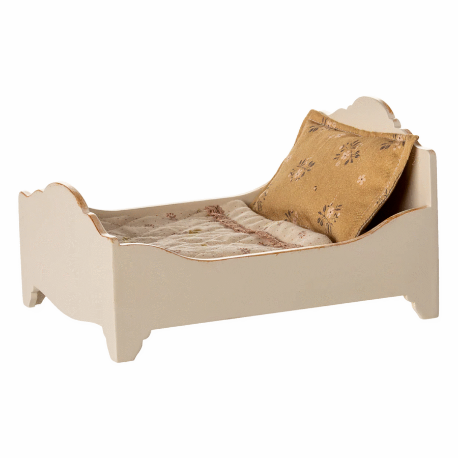 Maileg Łóżeczko Drewniane Off White - obrazek 2