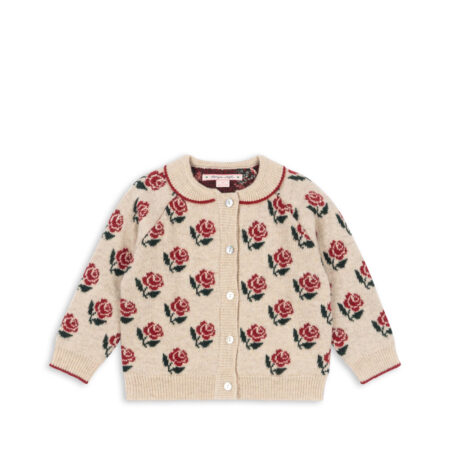 Konges Slojd Kardigan Wełniany Belou Collar Rose