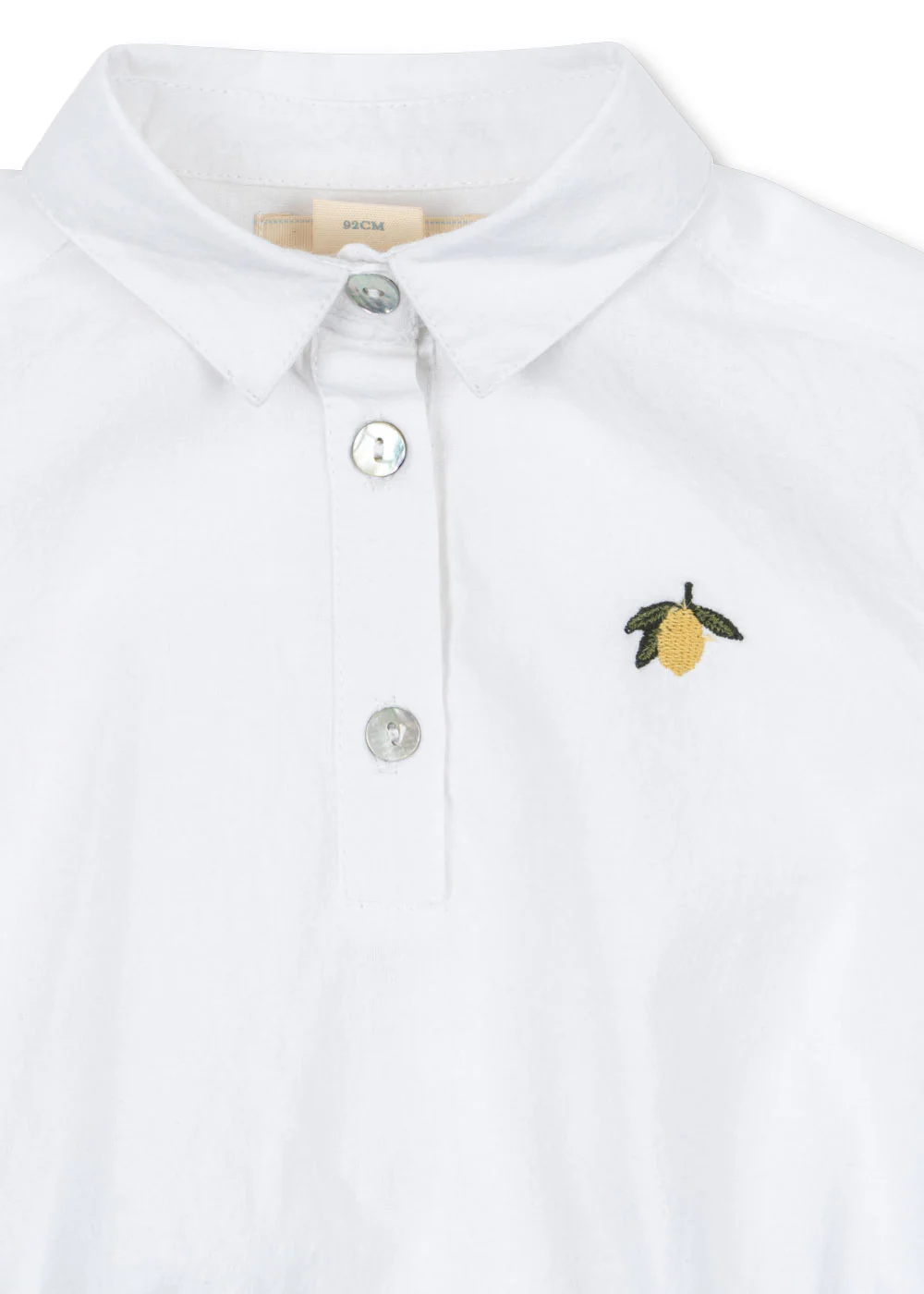 Konges Slojd Body Koszula Ray Baby Gots Optic White - obrazek 4