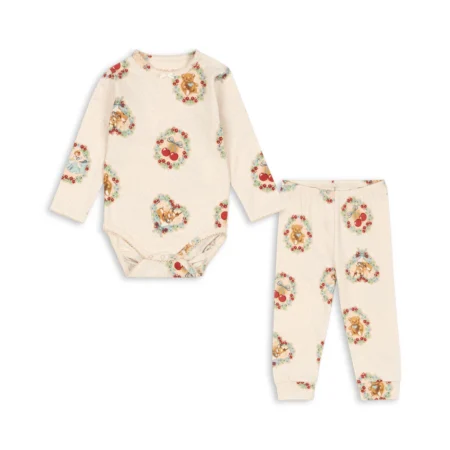 Konges Slojd Piżama Świąteczna Basic Body I Legginsy Gots Deer Diary