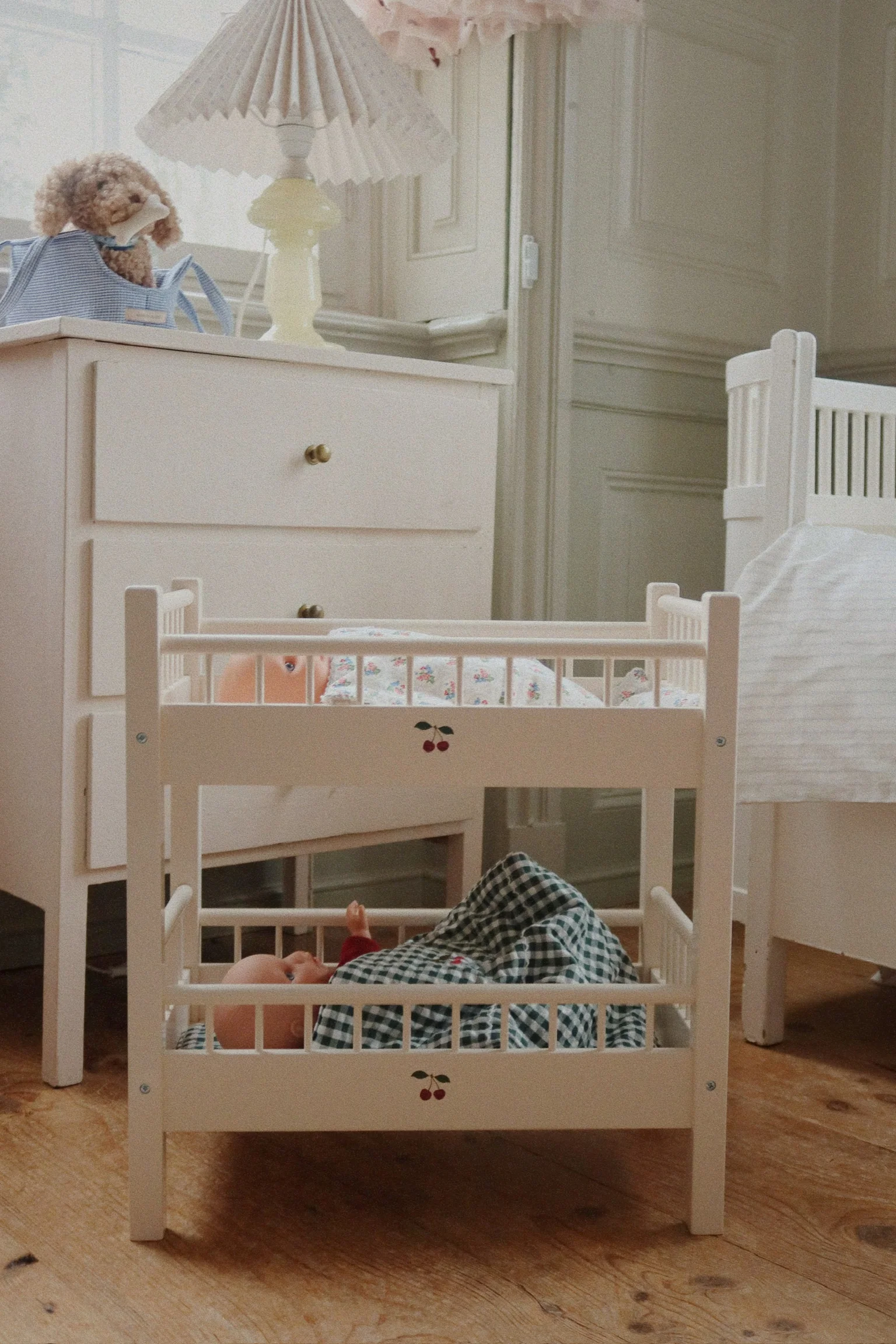 Konges Slojd Zestaw Pościeli Dla Lalki Green Check - obrazek 2