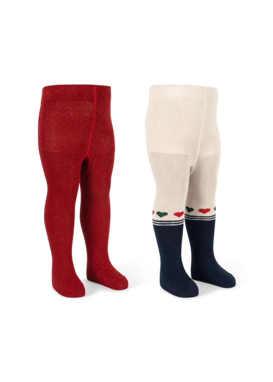 Konges Slojd 2-Pak Rajtek Lurex Heart Mix - obrazek 6