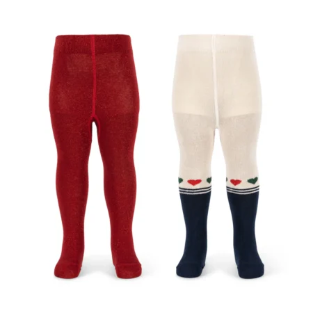 Konges Slojd 2-Pak Rajtek Lurex Heart Mix