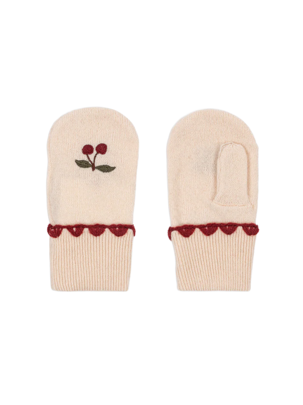 Konges Slojd Rękawiczki Jednopalczaste Collette Off White