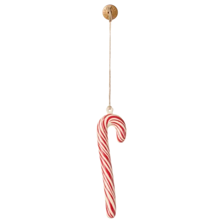 Maileg Dekoracja Świąteczna Zawieszka metalowa, laska cukrowa - Large Stripe