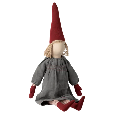 Maileg Pixie Nisse, Mała - Dziewczynka Blue Dress (rozmiar 5)