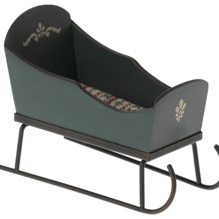 Maileg Sanki - Sleigh, Mouse - Green