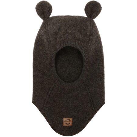 Mikk-Line Kominiarka Merino w Ears Dark Brown Melange