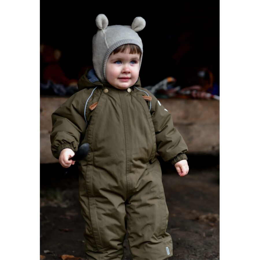 Mikk-Line Kominiarka Merino w Ears Melange Offwhite - obrazek 4