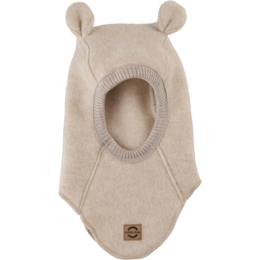 Mikk-Line Kominiarka Merino w Ears Melange Offwhite