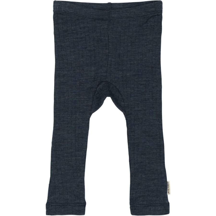 Mikk-Line Legginsy Wełniane Merino Melange Blue Nights