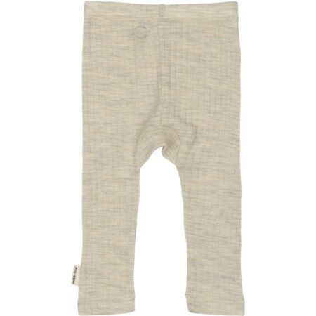 Mikk-Line Legginsy Wełniane Merino Melange Off White