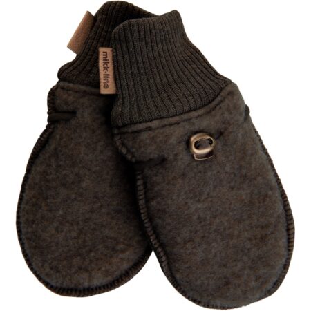 Mikk-Line Rękawiczki Wełniane Merino Dark Brown Melange