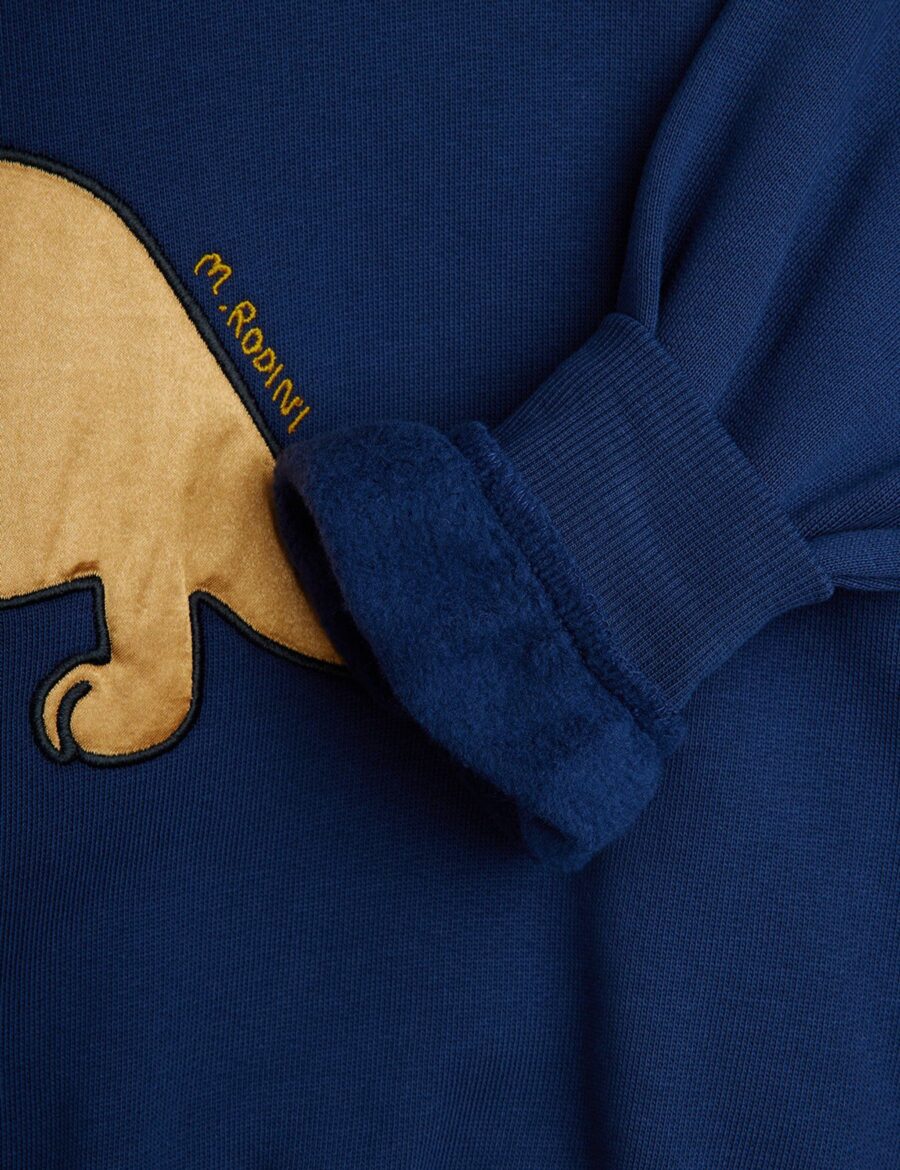 Mini Rodini Bluza Dino Application Blue - obrazek 9