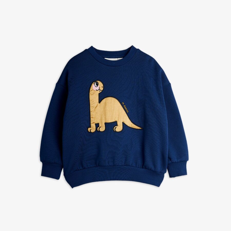 Mini Rodini Bluza Dino Application Blue