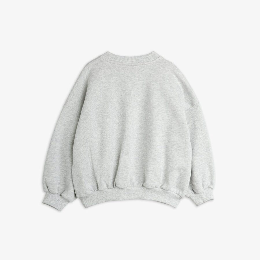 Mini Rodini Bluza Bear Cheanille Grey Melange - obrazek 2