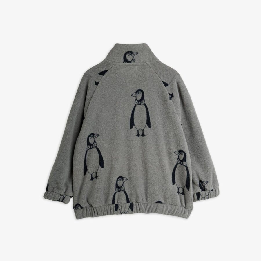 Mini Rodini Bluza Polarowa Penguin Fleece Grey - obrazek 2