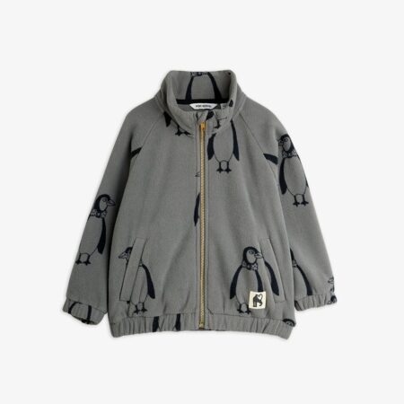 Mini Rodini Bluza Polarowa Penguin Fleece Grey