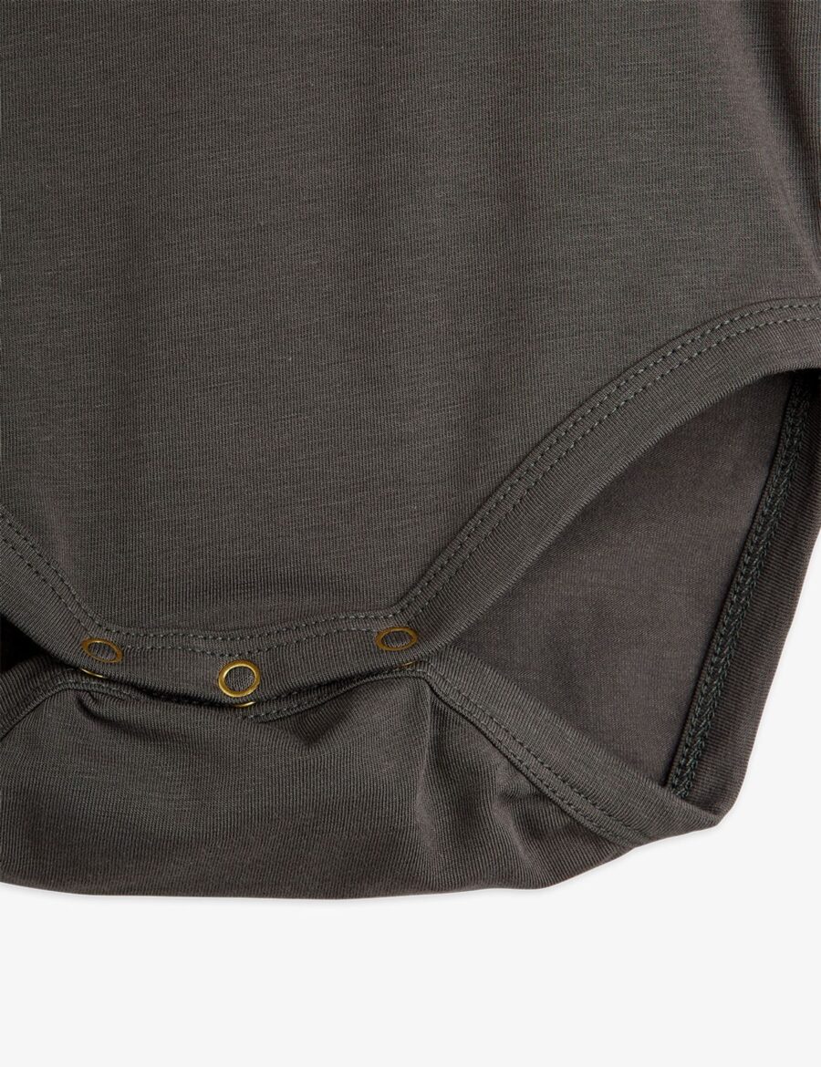 Mini Rodini Body Niemowlęce Bear Ls Grey - obrazek 3