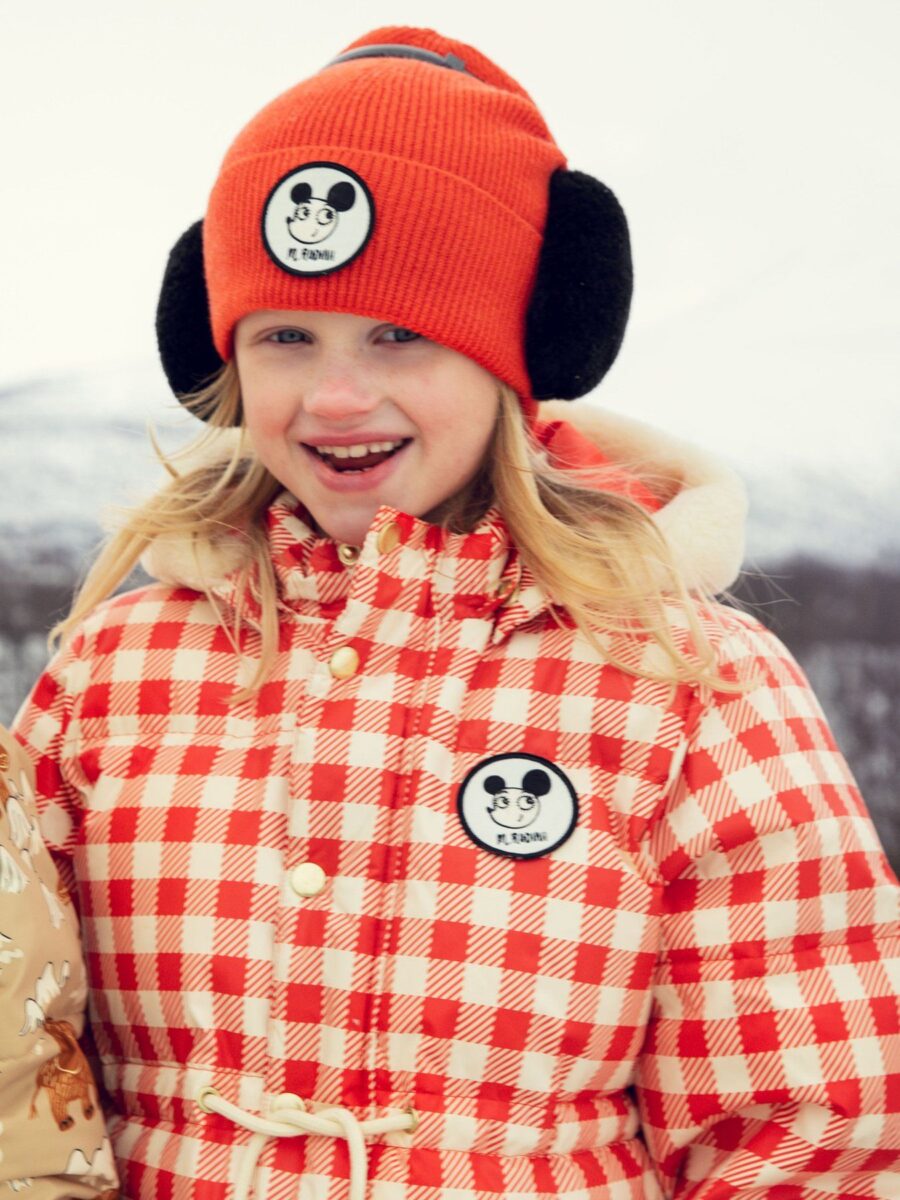 Mini Rodini Czapka Dzianinowa Ritzratz Wool Blend Red - obrazek 2