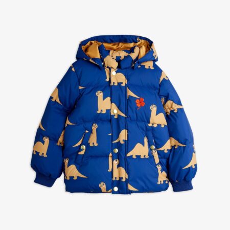Mini Rodini Kurtka Zimowa Dinos Puffer Blue