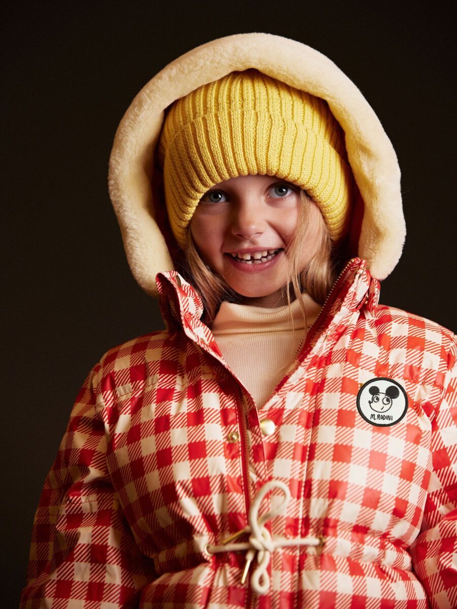 Mini Rodini Kurtka Zimowa Ritzratz Gingham Heavy Puffer Red - obrazek 7