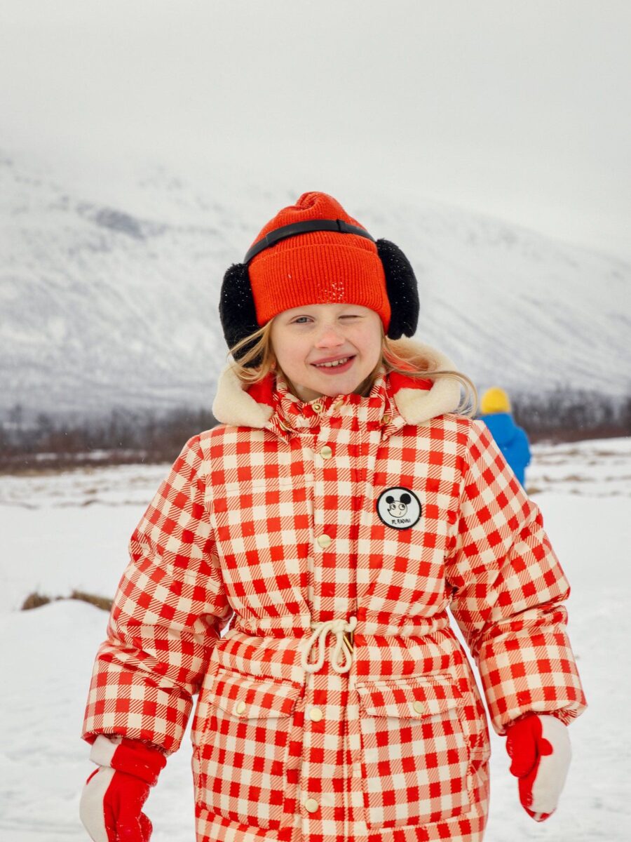 Mini Rodini Kurtka Zimowa Ritzratz Gingham Heavy Puffer Red - obrazek 4