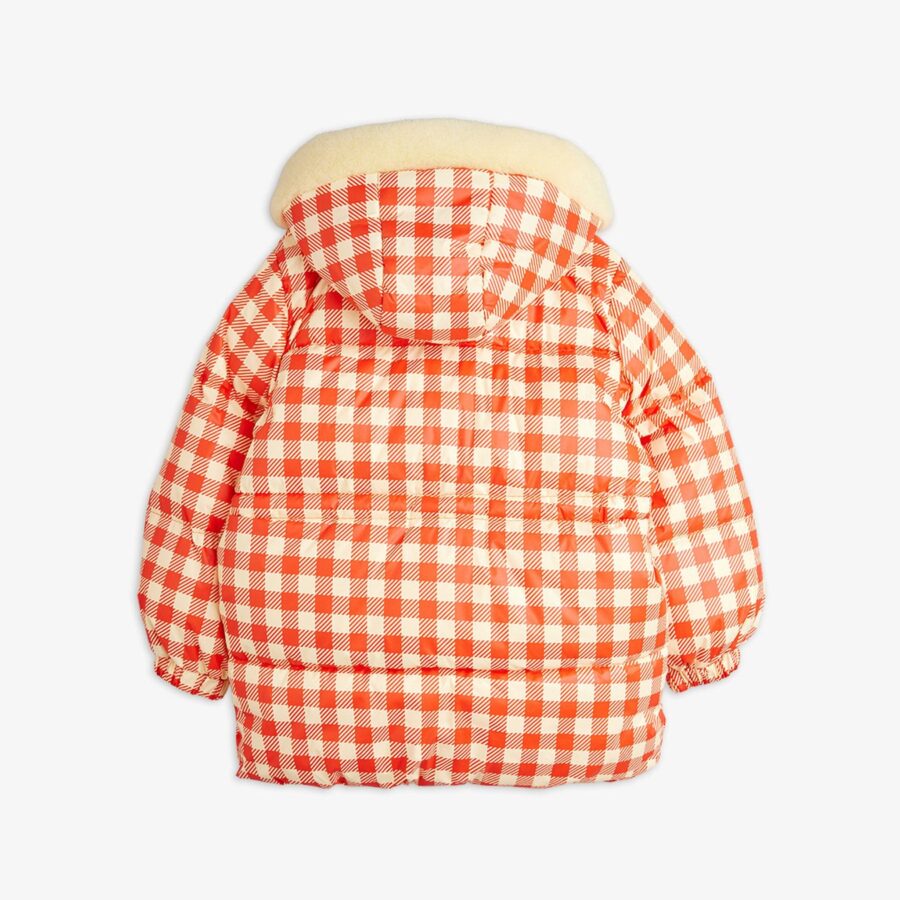 Mini Rodini Kurtka Zimowa Ritzratz Gingham Heavy Puffer Red - obrazek 3