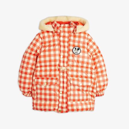 Mini Rodini Kurtka Zimowa Ritzratz Gingham Heavy Puffer Red