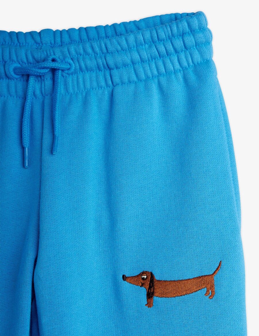 Mini Rodini Spodnie Dresowe Dog Embroidered Blue - obrazek 5