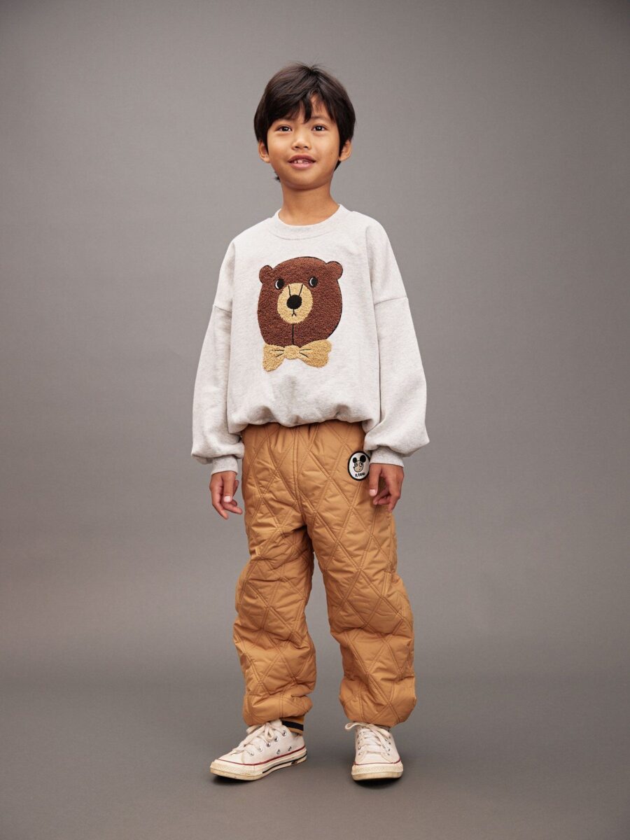 Mini Rodini Spodnie Ocieplane Ritzratz Quilted Outerwear Beige - obrazek 5