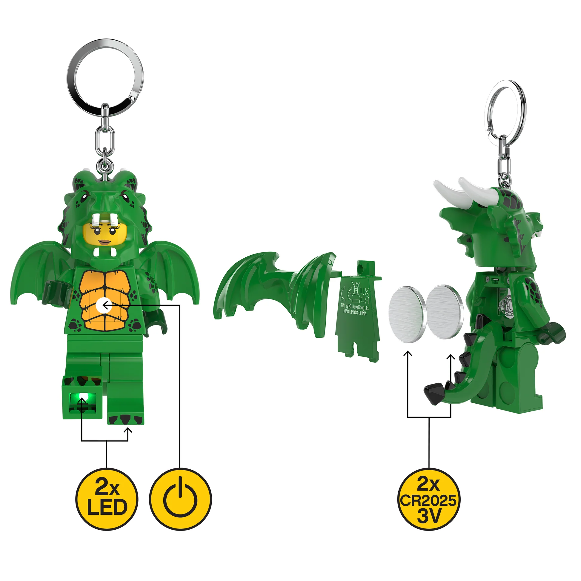 LEGO® Brelok Z Latarką Minifigures™ – Zielony Smok - obrazek 7