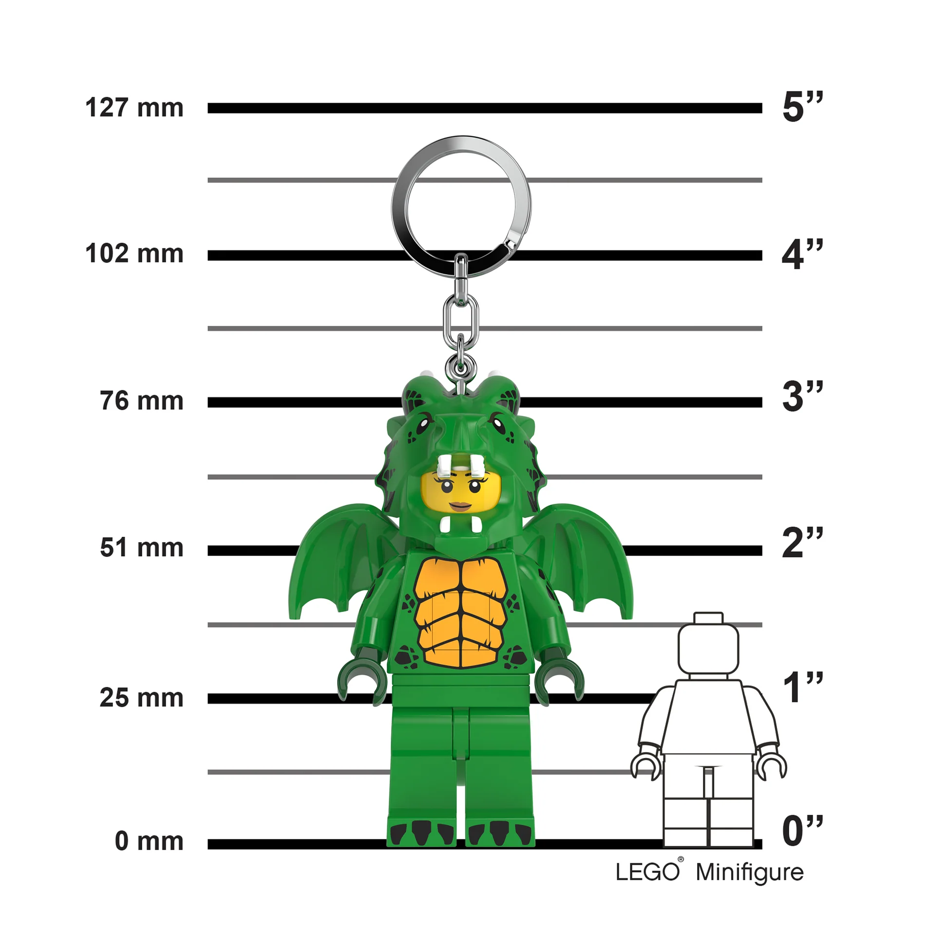 LEGO® Brelok Z Latarką Minifigures™ – Zielony Smok - obrazek 6